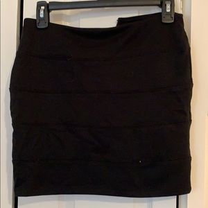 Black mini skirt